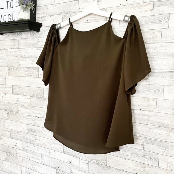 CHARMING CHARLIE Green Off The Shoulder Top, M - Picture 5 of 8